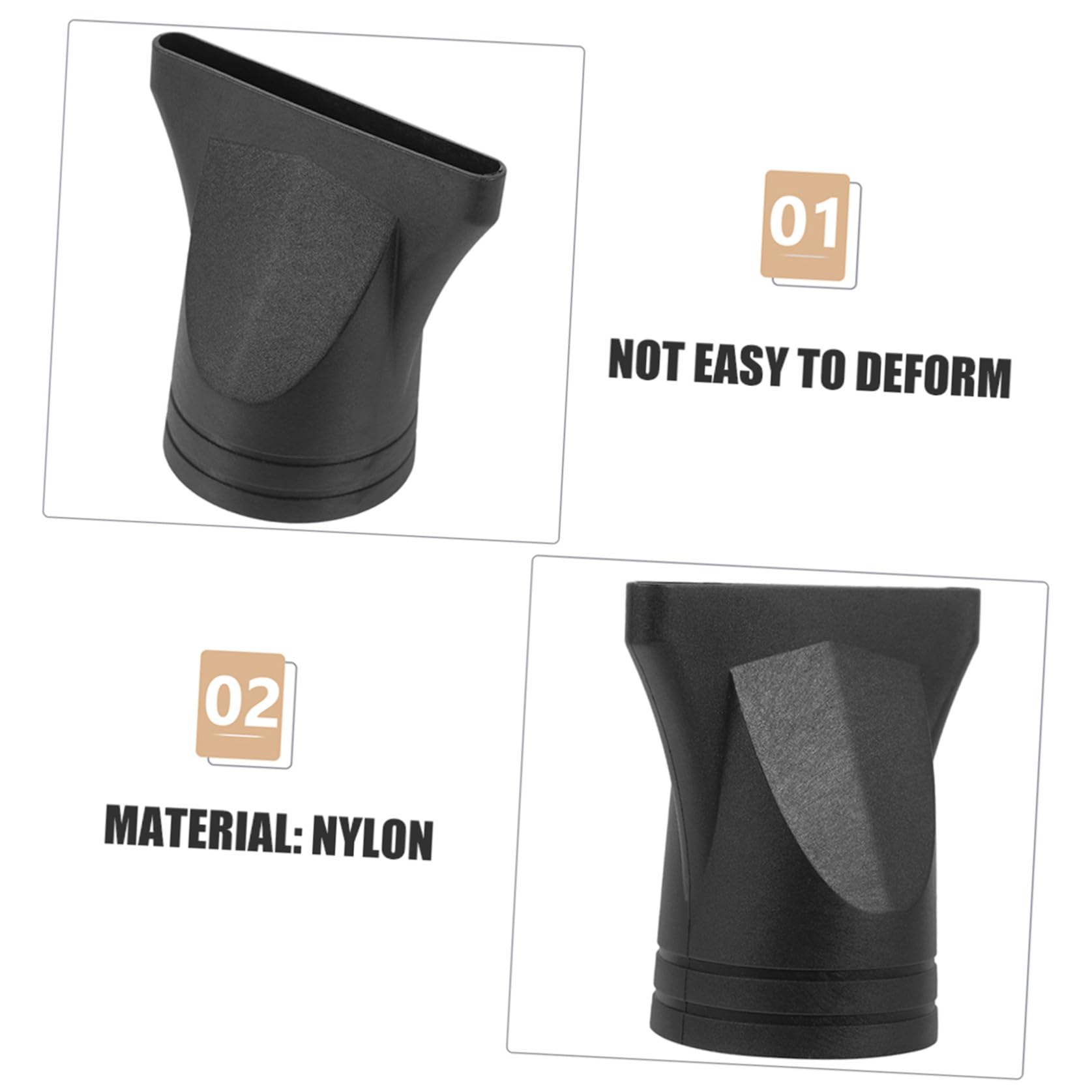 Boquilla Concentradora Estrecha para Secador de Pelo 4 Piezas Compatible Diámetro 4-4.8 Cm Resistente a Altas Temperaturas para Peinado Rápido Peluquería y Uso Doméstico