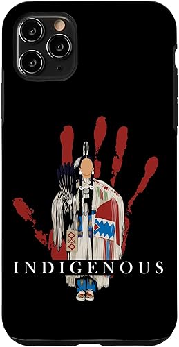 Funda para iPhone 11 Pro Max con temática de sangre india indígena y nativos americanos