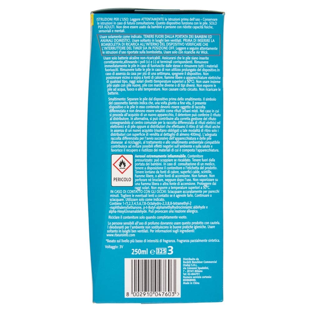 Airwick Ricariche per Profumatore per Ambienti Spray Automatico Freshmatic, Confezione da 6 Ricariche, Fragranza Profumo di Primavera, Ricarica da 250 ml
