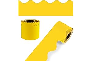 Carson Dellosa Decorative School Bulletin Board Border Trim (36 Ft Scalloped Yellow)