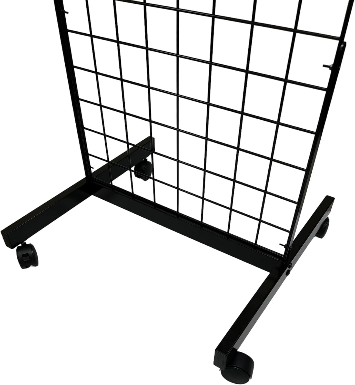 Only Hangers Black 2' x 6' Heavy Duty Commercial Grade Portable Gridwall Art Display Panel (KIT WITH COMBO HOOK SET)