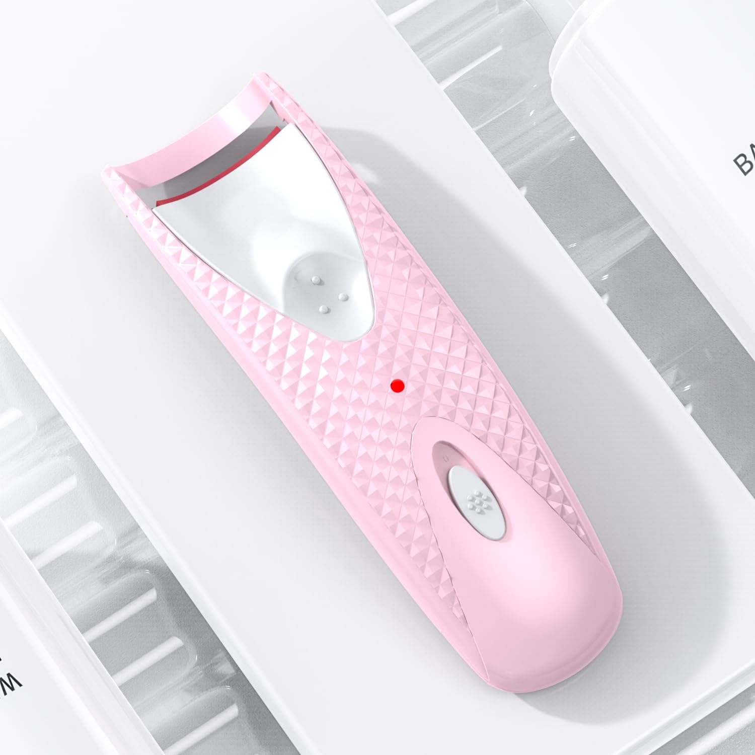 Rizador de Pestañas Eléctrico Rosa con Calefacción - Rizador de Pestañas Térmico - Kit Pestañas Perfectas Rápido y Conveniente - Herramienta de Peinado de Pestañas de Belleza