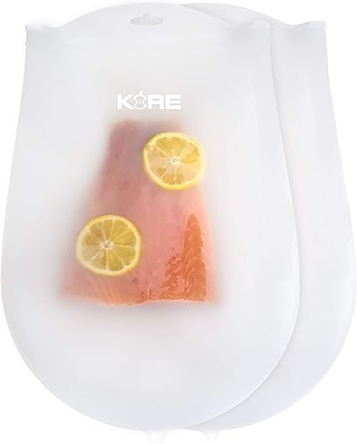 Revoluciona la cocina Sous Vide con bolsas de silicona reutilizables AppleKoreLiving Sous Vide Juego de 2 bolsas extra grandes sin BPA Más