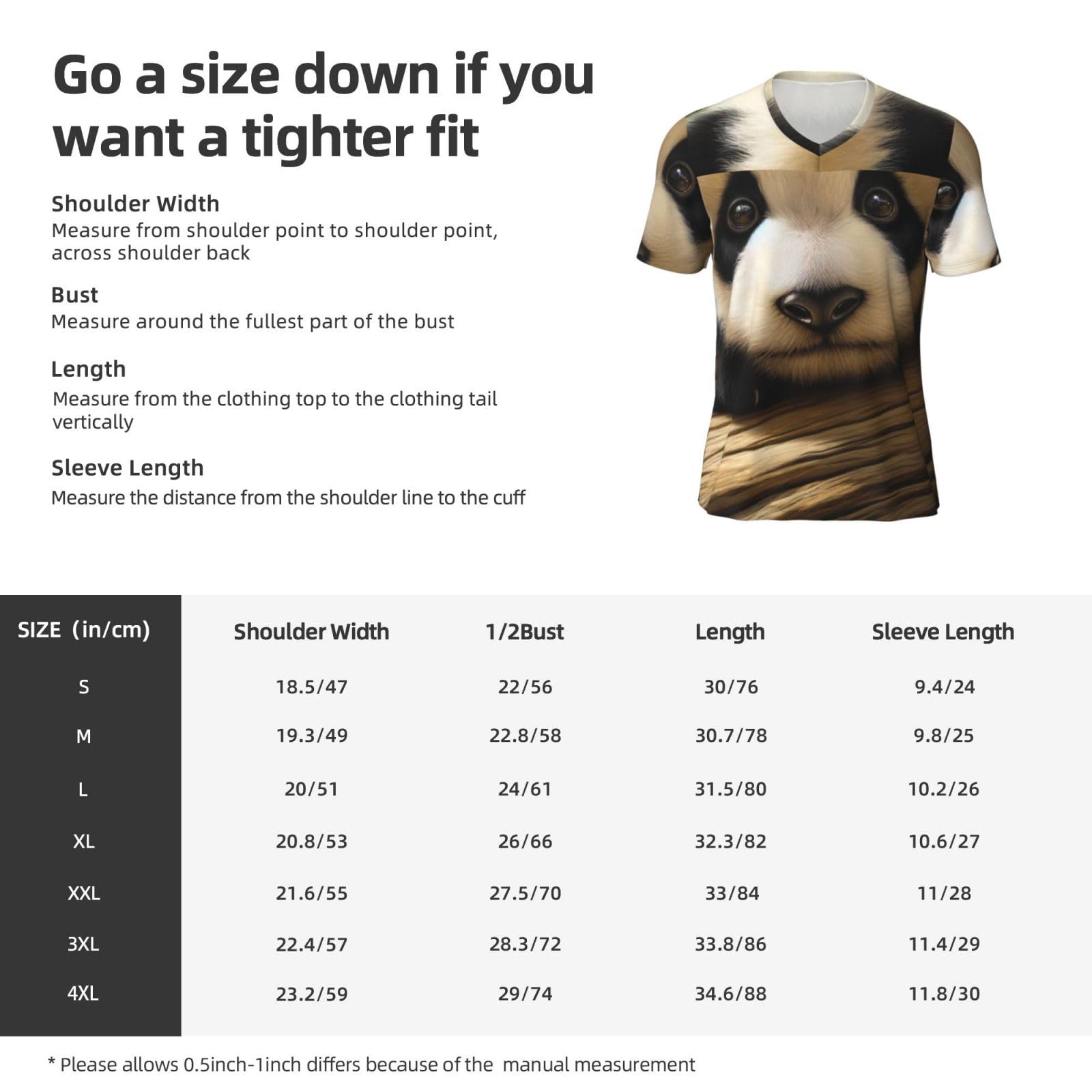 Stylish Athletic Sports Jersey Funny-Animal-Panda Men's Rugby Jersey Xx-Large Black