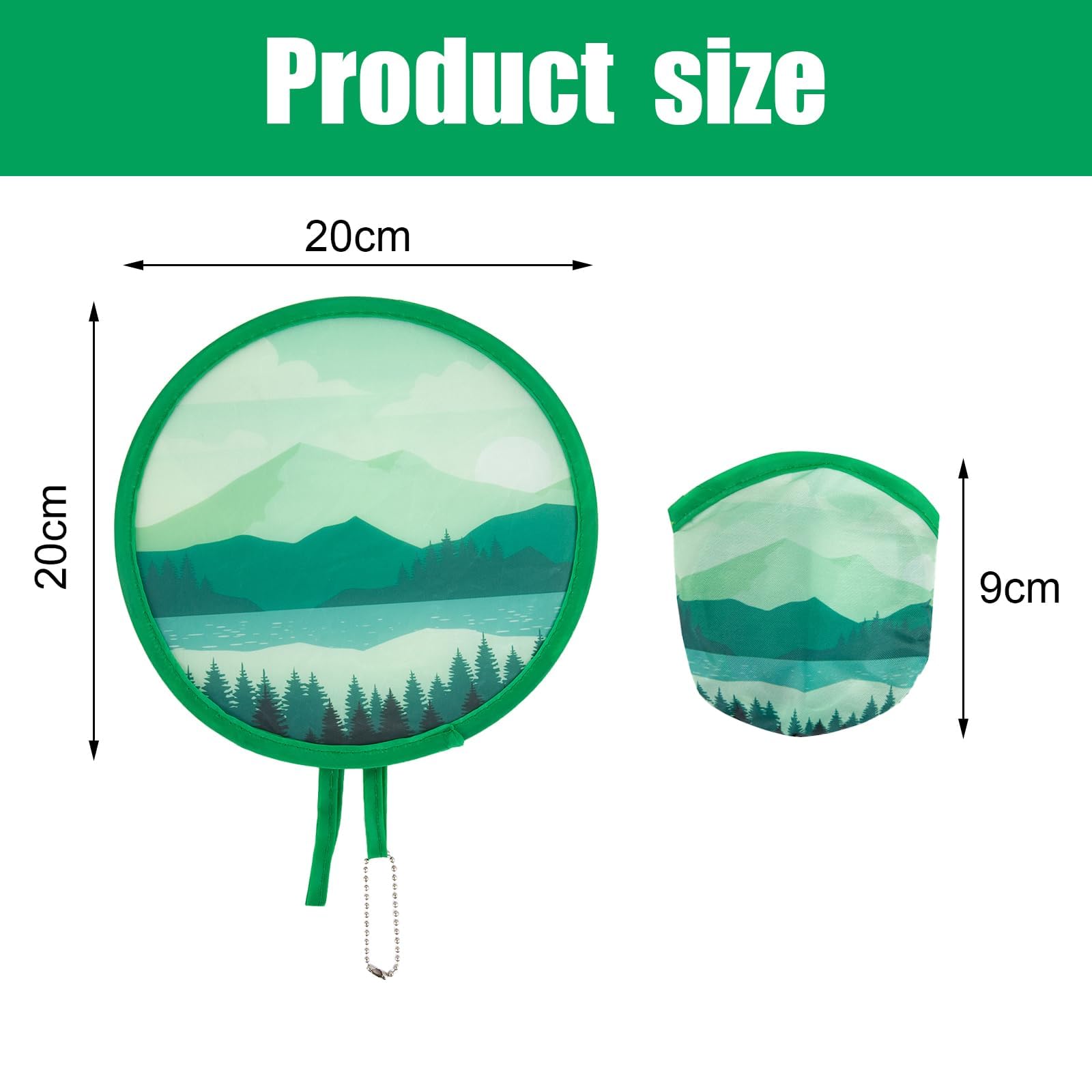 ALNKDH 4 Pcs Hand Fan, Chinese Japanese Style Foldable Fan, Round Folding Fan - Image 2
