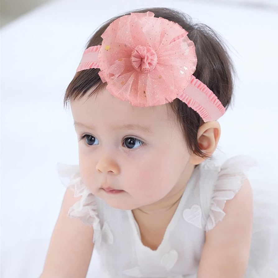 SR 3Pcs Elastic Bowknot Accessories Kids Floral Headband Girls Baby Hairband Set