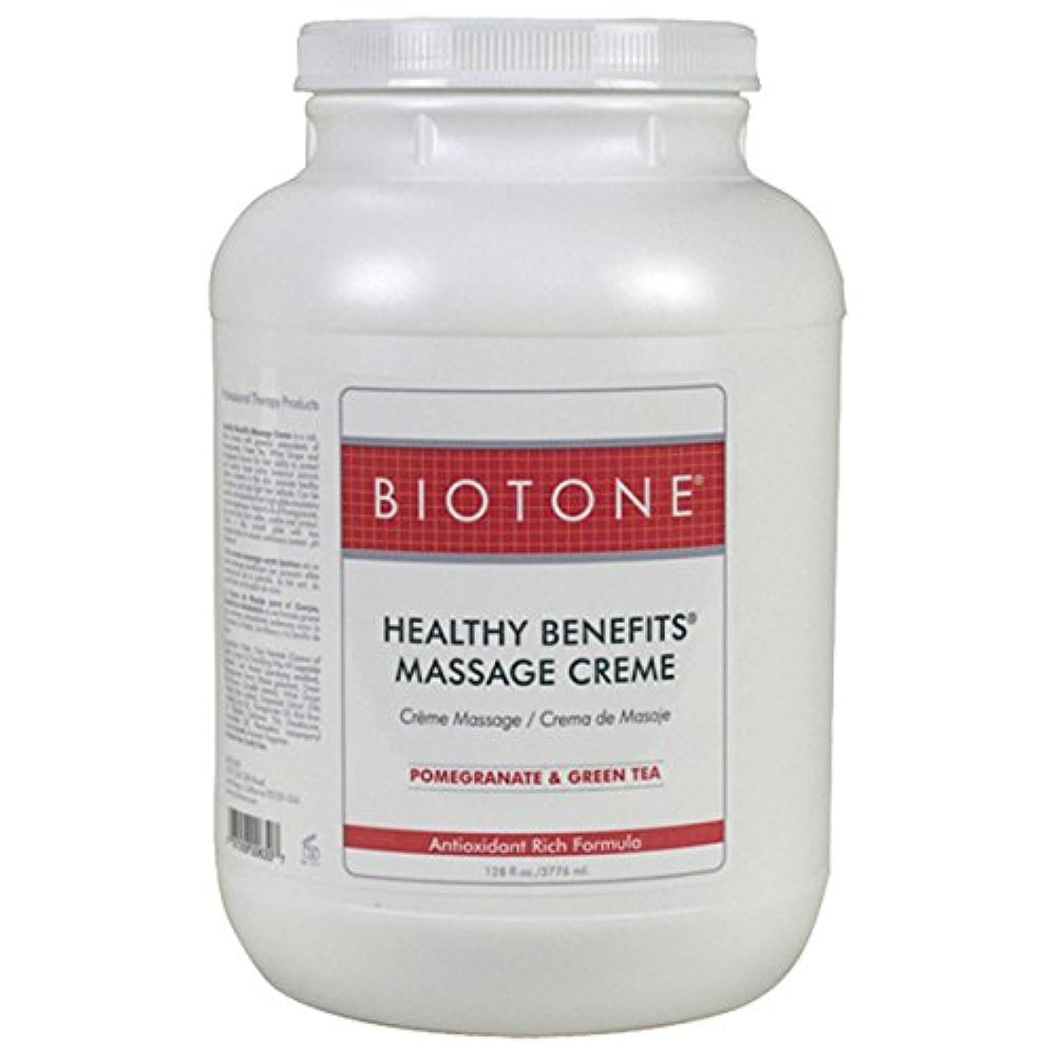 BIOTONEHealthy Benefit Massage Creme, Pomegranate & Green Tea, 128 Ounce