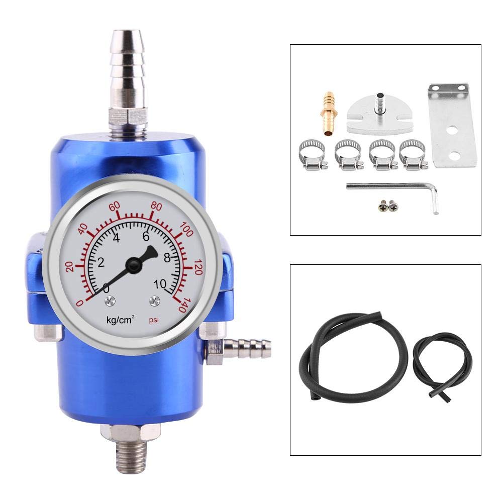Regulador de presión de combustible con manómetro-tomei regulador presion gasolina-Regulador de presión de combustible de aleación de aluminio Duokon, regulador de presión universal FPR con manguera
