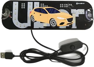 Lighted LED green Sign for USB Plug, LED Light Sign for Car Windshield, Taxi Sign Light, Windshield Sticker, Cab Indicator Light