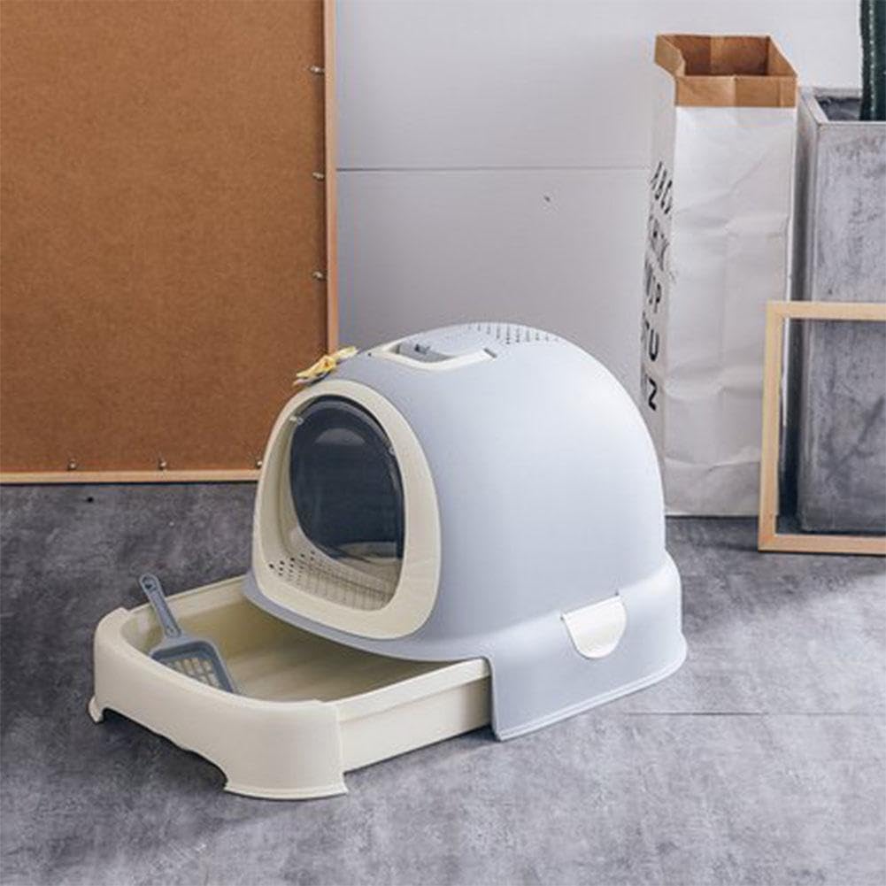 Caja de Arena para Gatos, arenero Cerrado, antisalpicaduras, Caja de Arena Cerrada para Gatos, Bandeja para Perros y Gatos, desodorización, Lavabo para Arena a Prueba de Salpicaduras