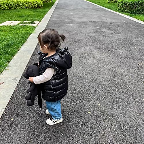 Image of AIWUHE Baby Boys Girls Hooded Puffer Vest Winter Lightweight Sleeveless Bear Ears Zipper Up Jacket Down Vest Coat Vests Kids