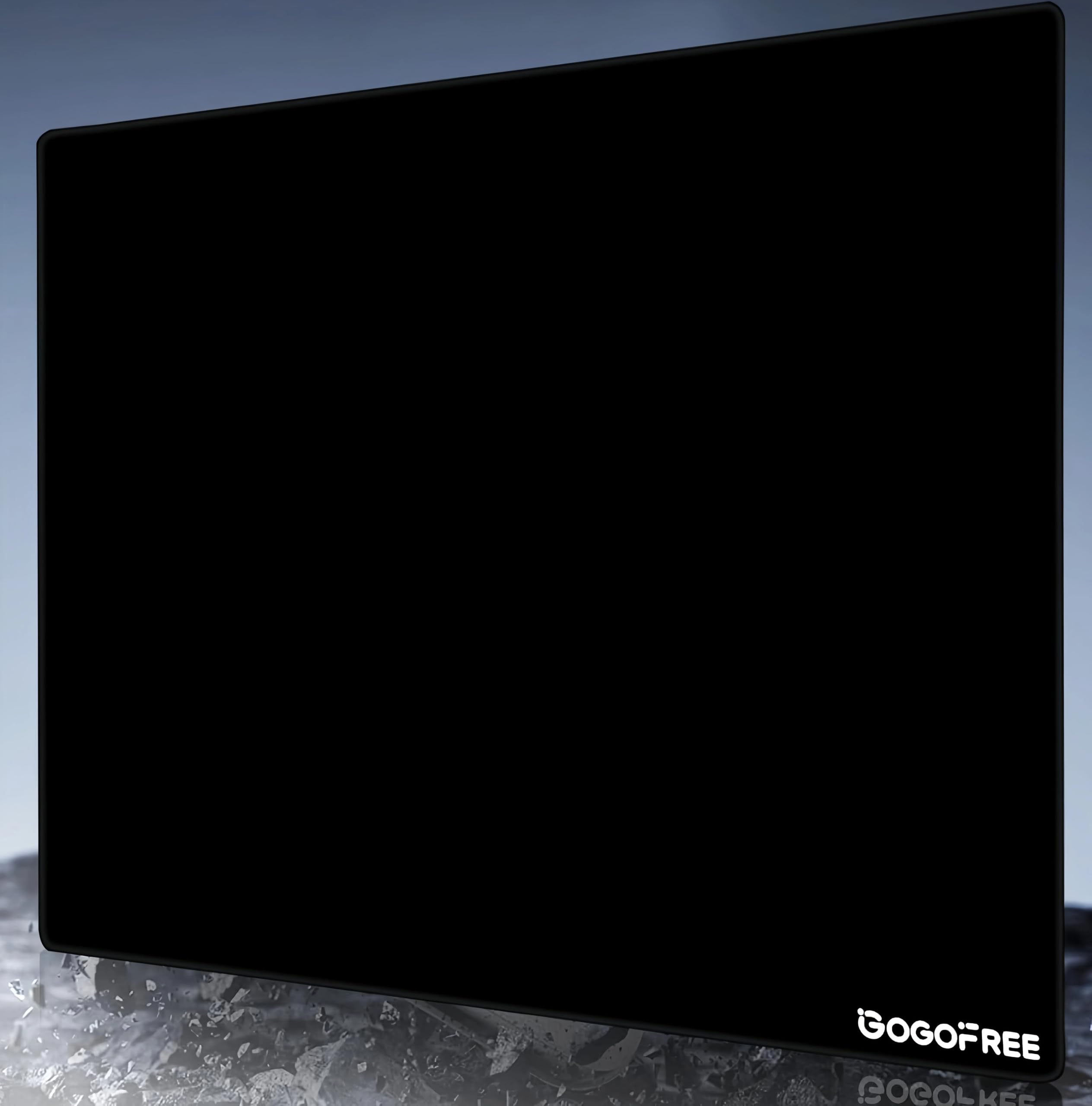 Photo 1 of Black Glass Mousepad, Large Tempered Glass Hard Mouse Pad, Ultra Smooth Surface with Improved Precision and Speed for FPS & MOBA (15.7" L x 11.8" W)