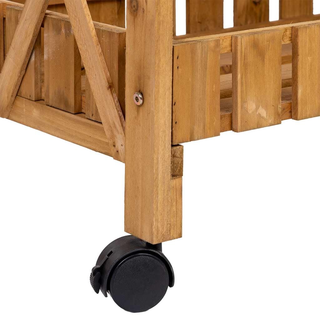 WANDERLUST DECO Expositor-estantería de madera con 3 bandejas 56x32x148h cm
