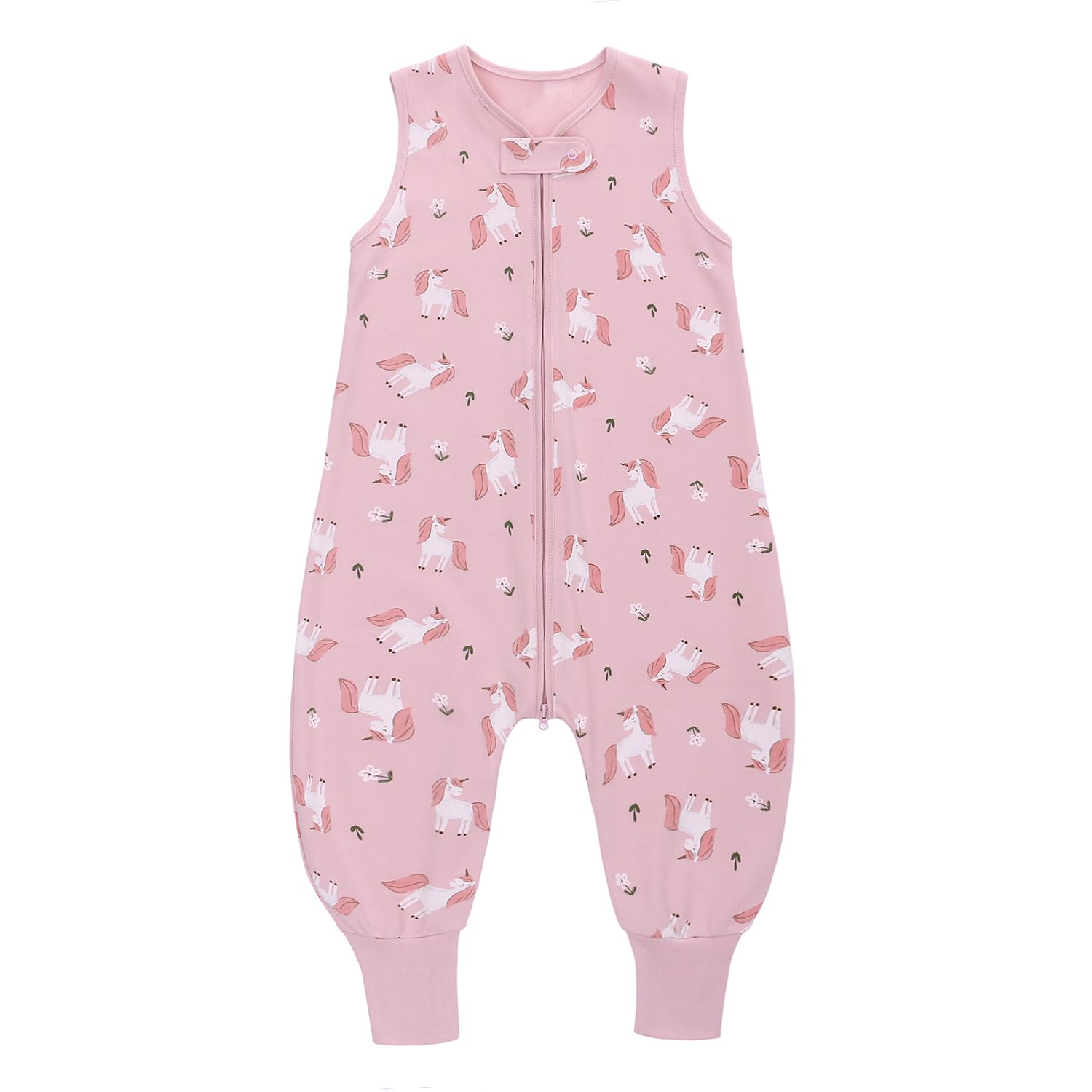 Baby Schlafsack Sommer mit Füßen 0.5 Tog 100% Baumwolle Kinder Sommerschlafsack für Jungen und Mädchen