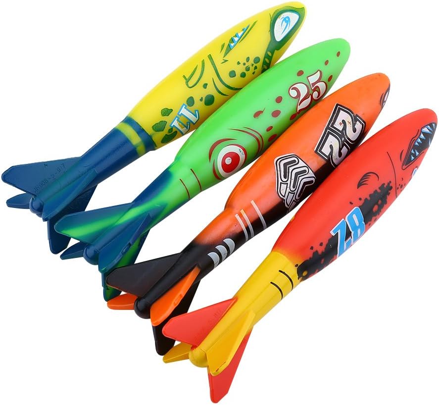 Tonsa Diversión de Buceo, 4 Piezas de Juguete de Piscina Profesional Interesante Resistente para Natatorio para Niños