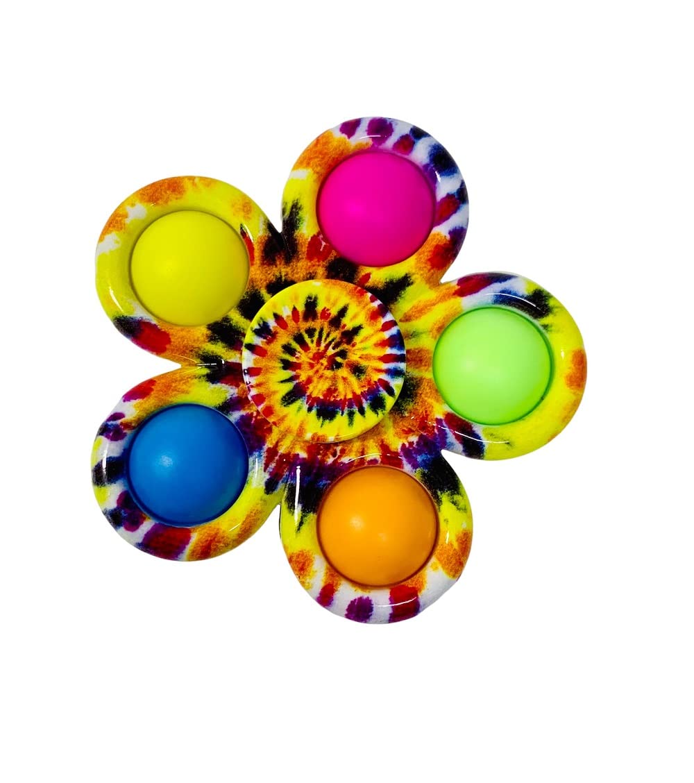 Fidget Spinner Pop it Simple Popping Fidget Toy,Pop Bubble Fidget Toys Hand Spinner for Anxiety Stress Relief,Kids Favourite Toy (Yellow Camouflage)(1Pcs)