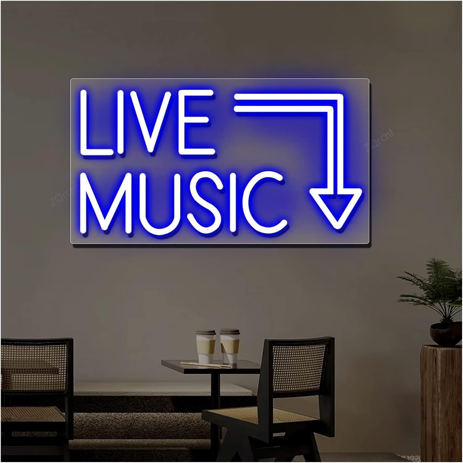 Neon Spersonalizowana personalizacja Duża dioda LED Akrylowa dekoracja ścienna sypialni Bar weselny Impreza na zewnątrz Urodziny(50x26cm)