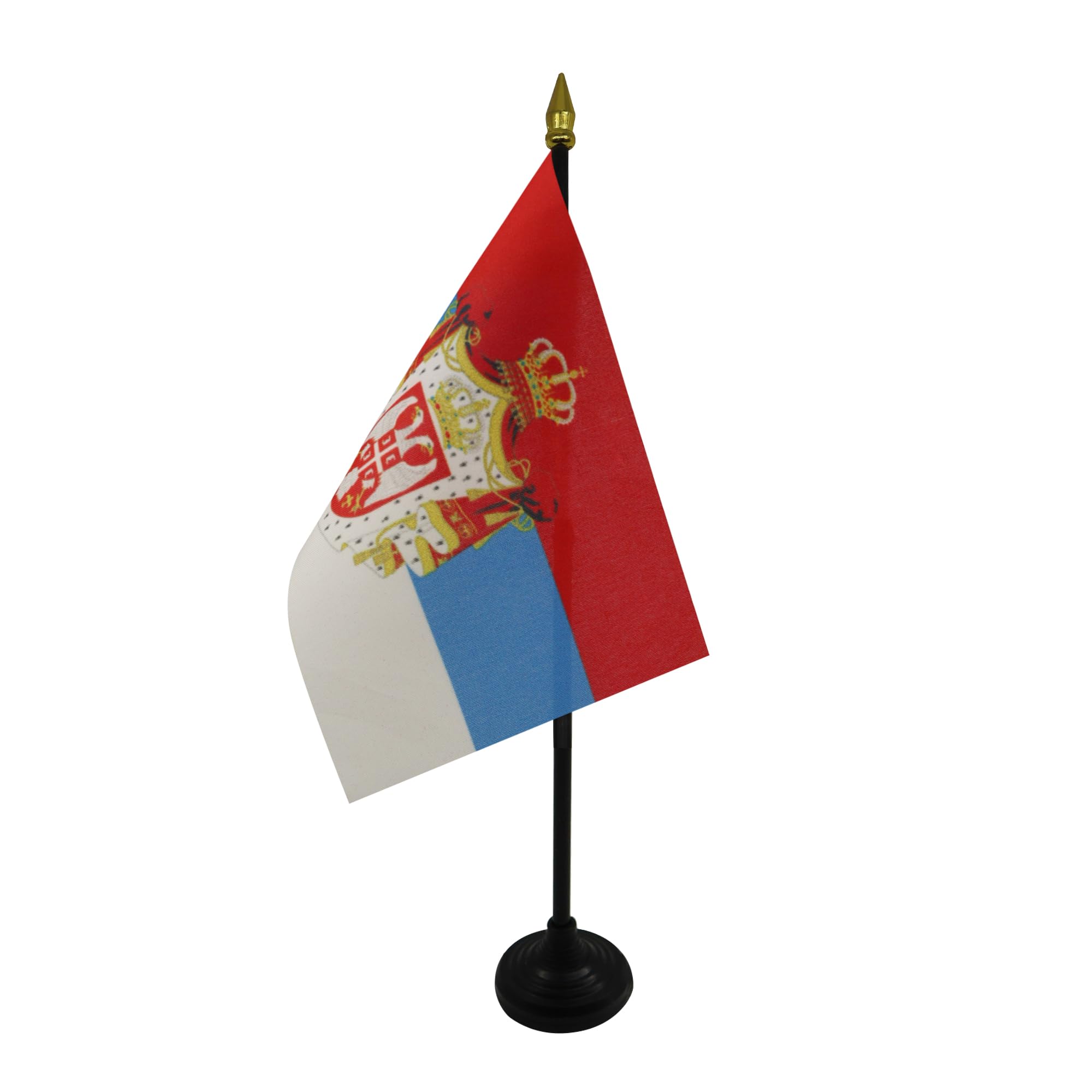 AZ FLAG, Kingdom of Serbia 1882-1918 Table Flag 4'' x 6'', royal Serbian Mini Desk Flag 100% Polyester 15 x 10 cm