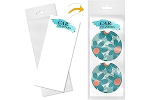 80 Pcs Car Coaster Packaging for Selling Including 80 Sublimation Coaster Cards...