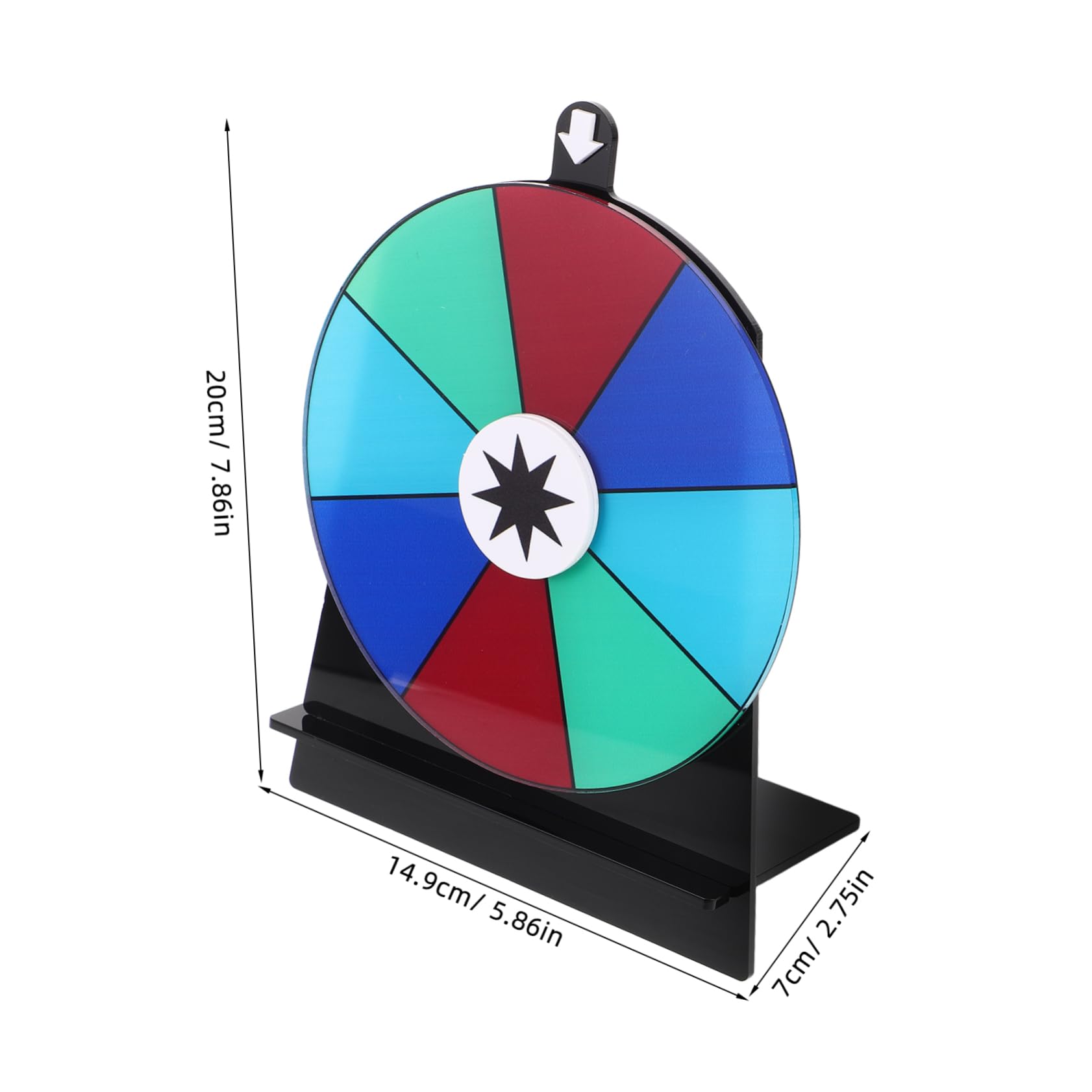 ibasenice Erasable Interactive Prize Wheel Large Portable with 8 Blank Slots Great for Teambuilding Fundraisers and Parties