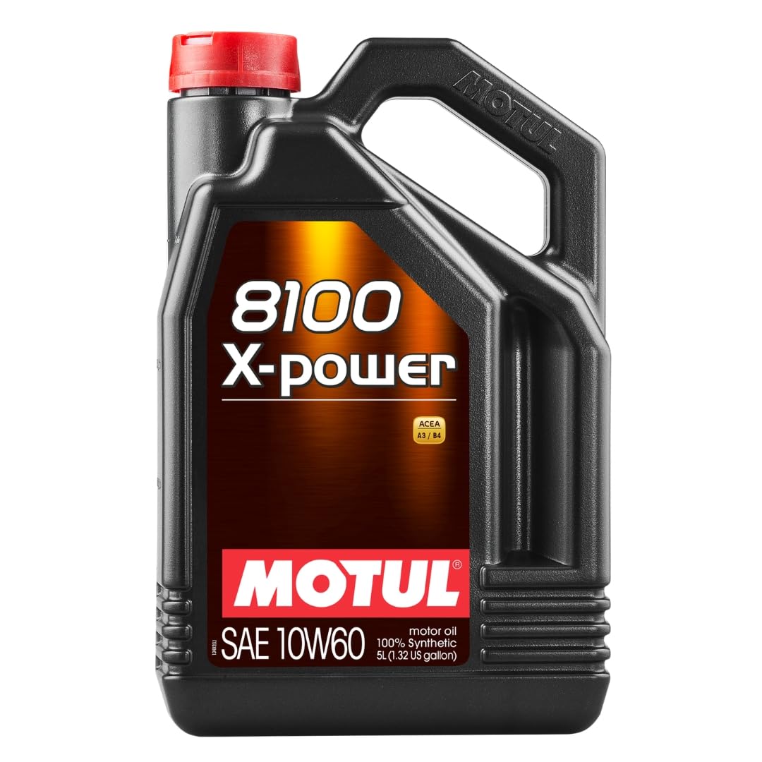 8100 X-Power 10W-60 Full Synthetic | Ester-Based Formula for Turbocharged & High-Performance Engines | LSPI Protection, Extreme Heat Resistance, Cold Start Lubrication, Daily & Track Use | 5L
