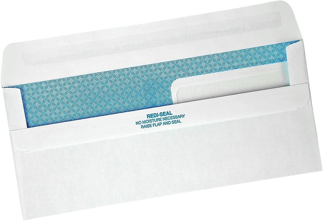 Quality Park 24529 Dbl Window Envelopes, Invoice,No.9, 3-7/8-Inch x8-7/8-Inch, 500/BX,WE