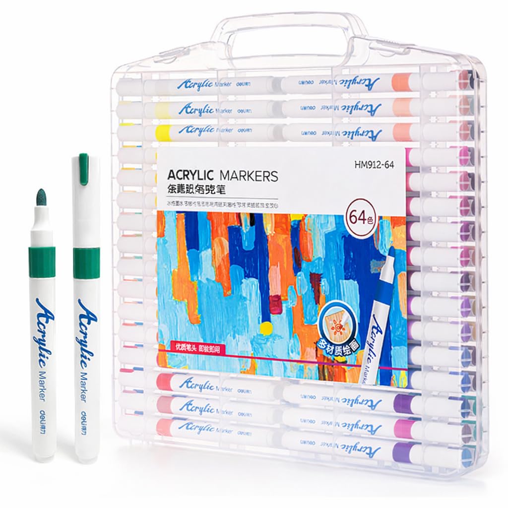 Amazon.com: deli Acrylic Paint Markers 64 Colors – Professional