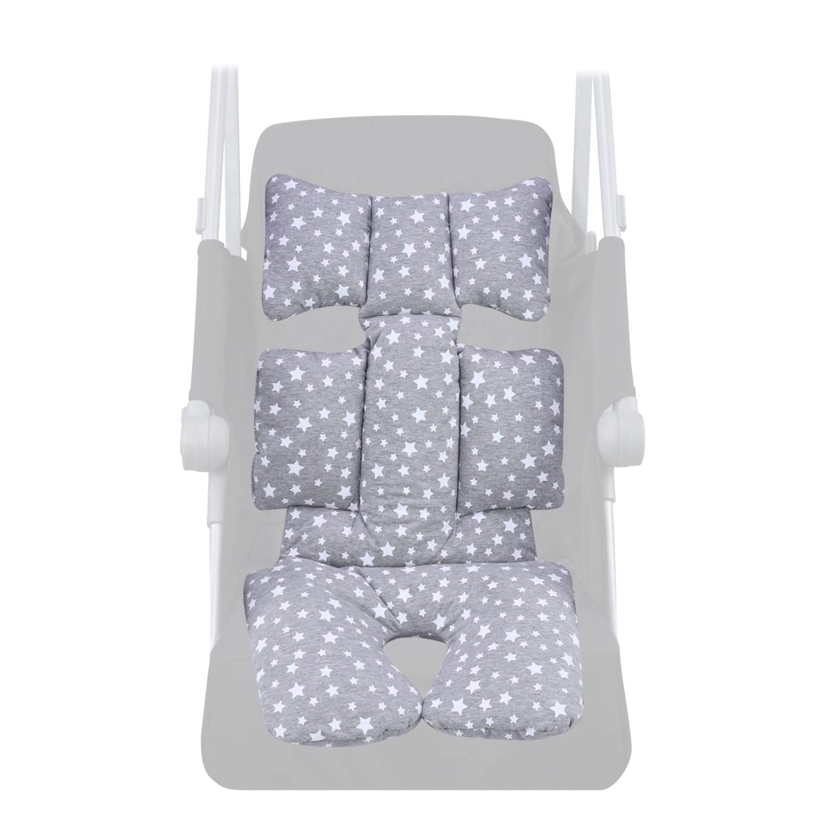 JYOKO Kids Cojín Reductor Universal para Cochecito y Silla de Paseo 100% Algodón (White Star Original)