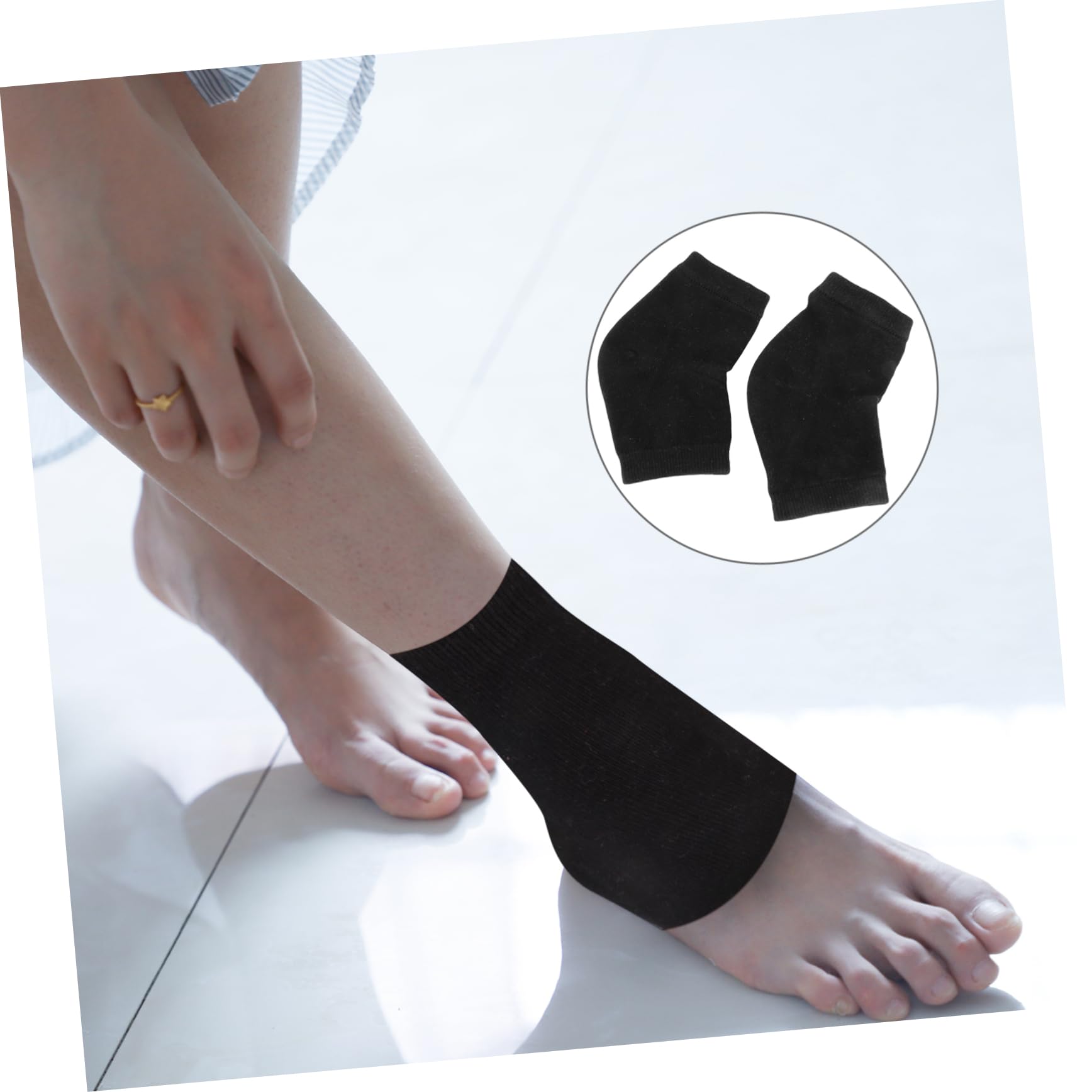 FRCOLOR 4paia Socks Gel Idrogel Per Talloni Di Calze Idrorepellenti Anti-crack Per Uomo e Donna Confezione Protezione Comfort Per Pelli Secche e Screpolate