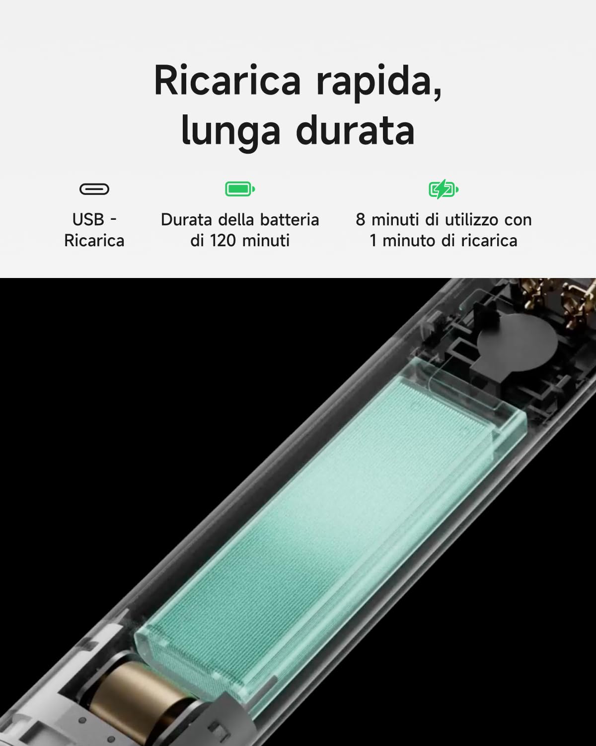 Laifen T1 Pro Rasoio Elettrico, Regolabarba Uomo con Motori ad Alta Velocità Proprietari, 12.000 tagli/min, 3 Trimmer per peli lunghi, Durata della Batteria di 120 Minuti, Impermeabilità IPX7