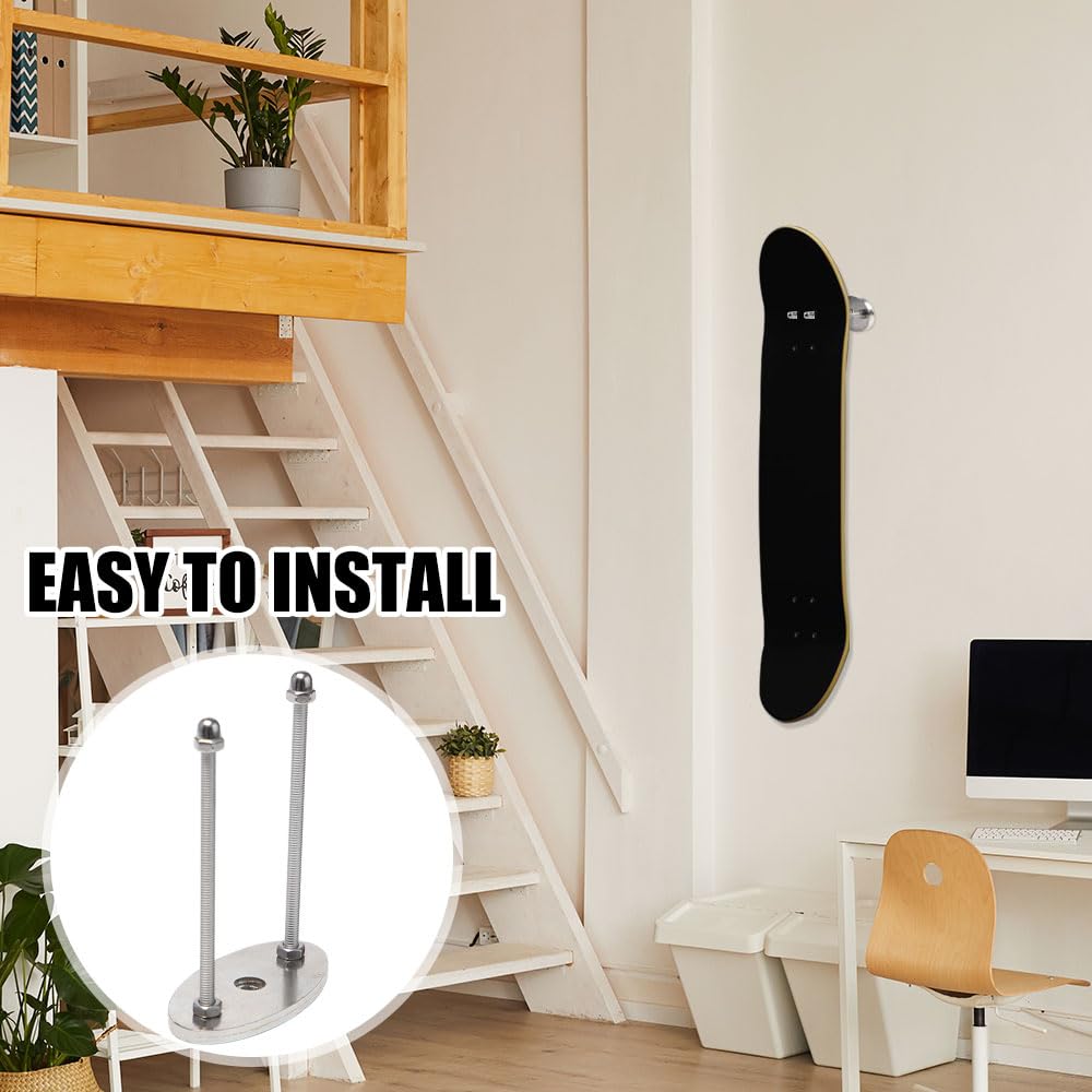 Supports Muraux Pour Skateboard - Lot De 3 - Métal Argenté - Keboyoe
