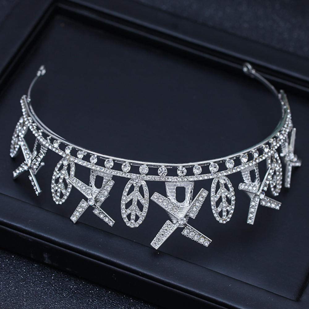 Tiara, stop strasu, biżuteria na głowę, srebrna, dla kobiet, prosta, modna ozdoba na wesele, ozdoba do włosów, w stylu vintage, na imprezę, prezent