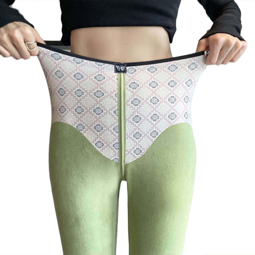 Leggings Thermo Pantalon avec Polaire Femme sans Couture Butt Lift Yoga Jogging M-2XL