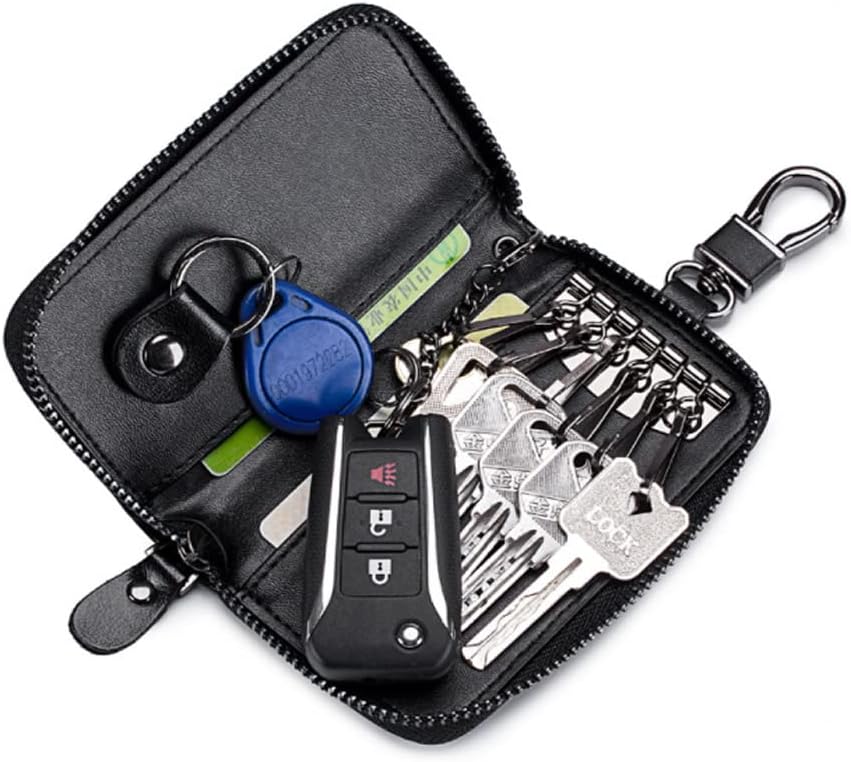1pcs Leather Car Keychain Key Holder Key Wallet MultiFunctional Zipper