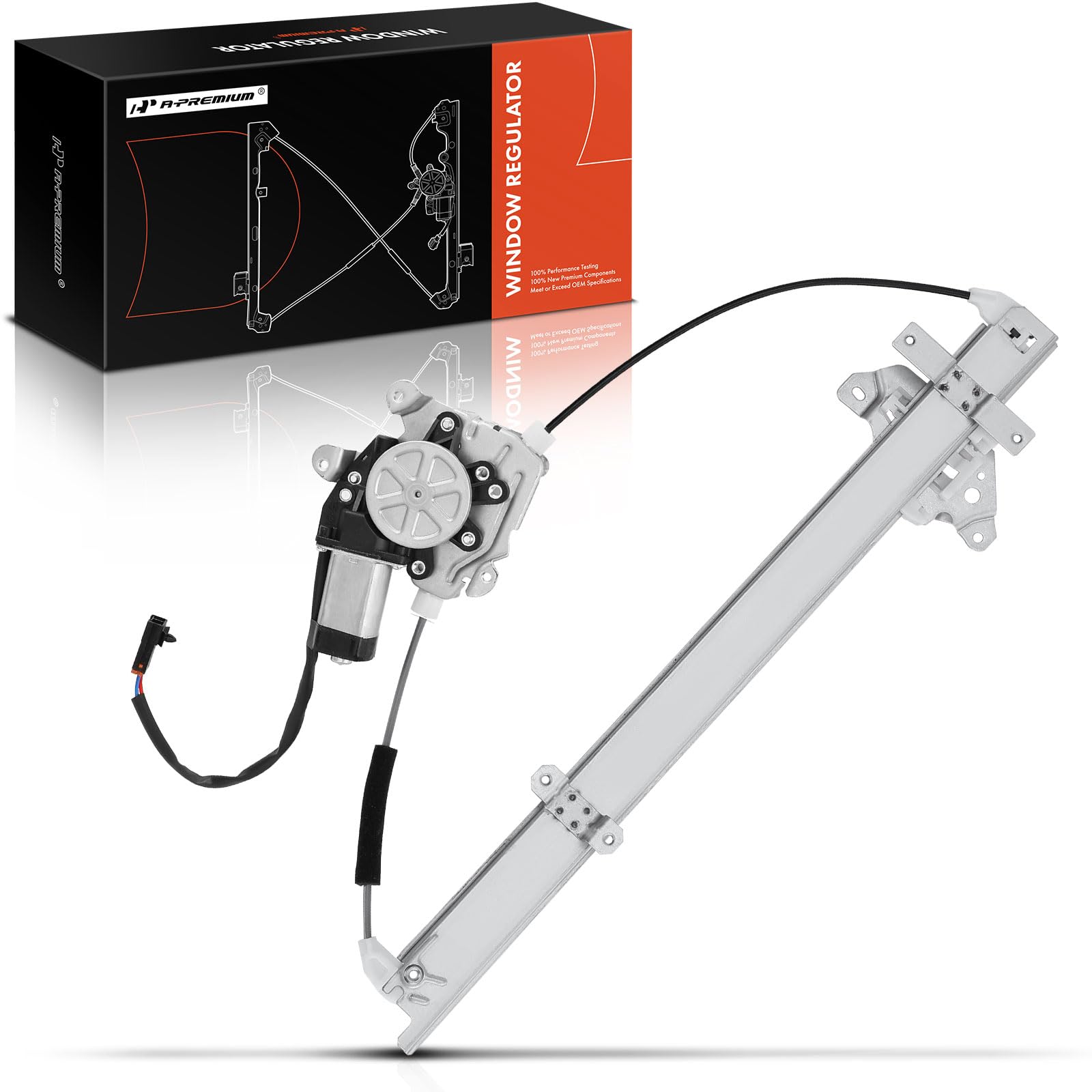 A-Premium Electric Power Window Regulator with Motor Compatible with Infiniti QX4 1997-2000 & Nissan Pathfinder 1996-2000, fits 2-Pin Only, Front Left Driver Side, Replace#80721-0W210, 80731-0W265