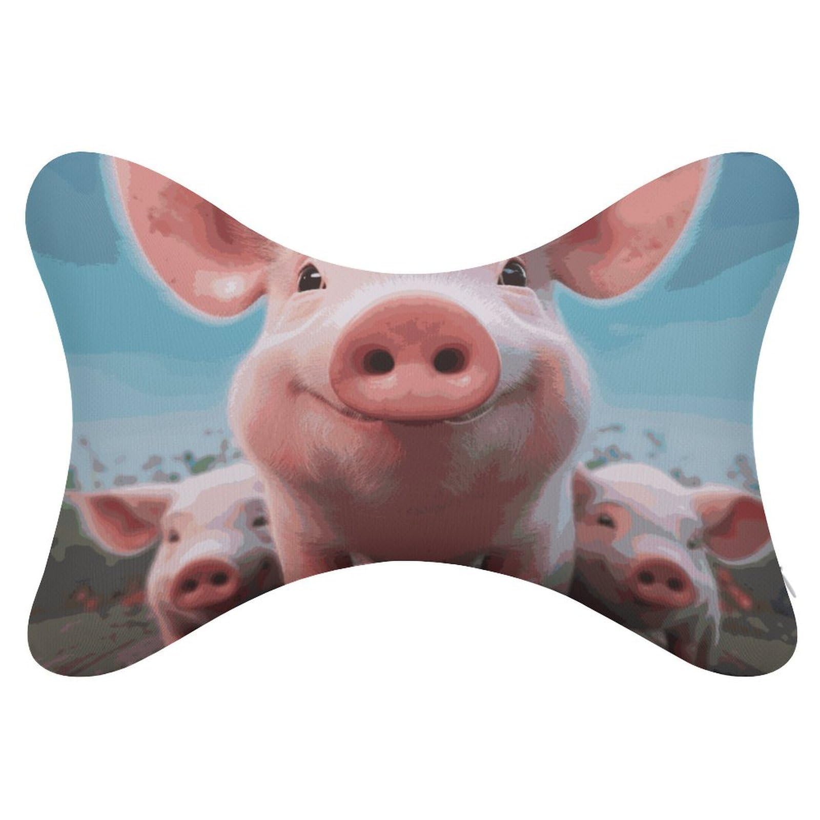 Adfgyerh Style Smiling (4) Pillow ，Memory Foam Pillow Core，Cushion,Provide Neck Support，Car Pillows For Travel Car Seats And Home Offices.