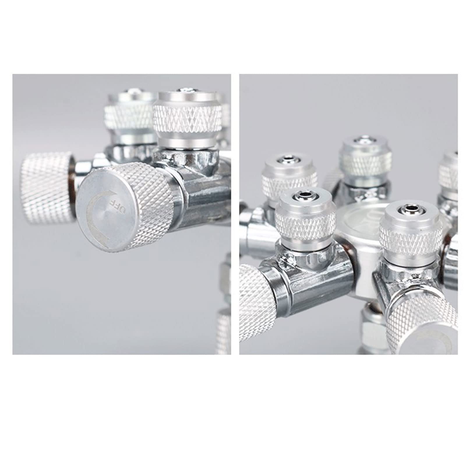 2-6 Porte Acquario C02 Shunt Valvola ritegno Multi-Vie in Acciaio Inossidabile Elettrovalvola Regolatore CO2 Accessori per acquari per Pesci