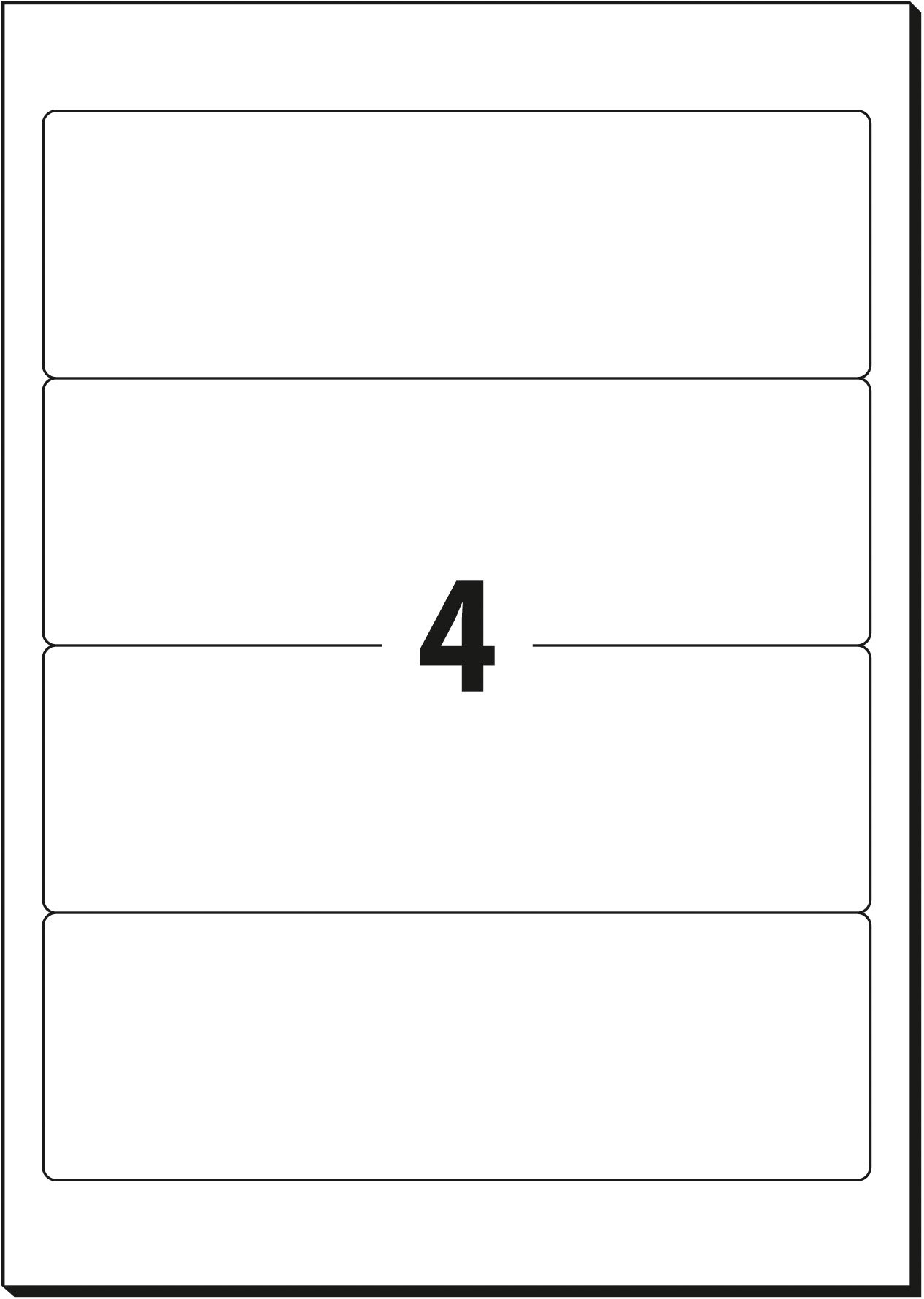 Etichette Autoadesive Per Raccoglitori - 50 Pezzi, 6x19cm - Bianche, Per Organizzazione Ufficio E Scuola