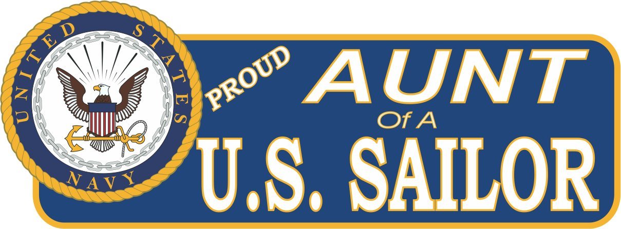 US Navy Proud Aunt of a U.S. Sailor Bumper Sticker 9
