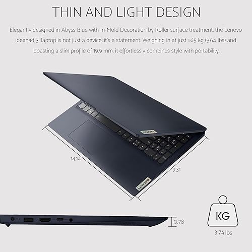 Miniatura 6 de Lenovo IdeaPad 3 - Laptop empresarial con pantalla táctil FHD de 15.6 pulgadas, Intel Core i5, 16 GB de RAM, SSD de 1 TB, Windows 11 Pro, HDMI,