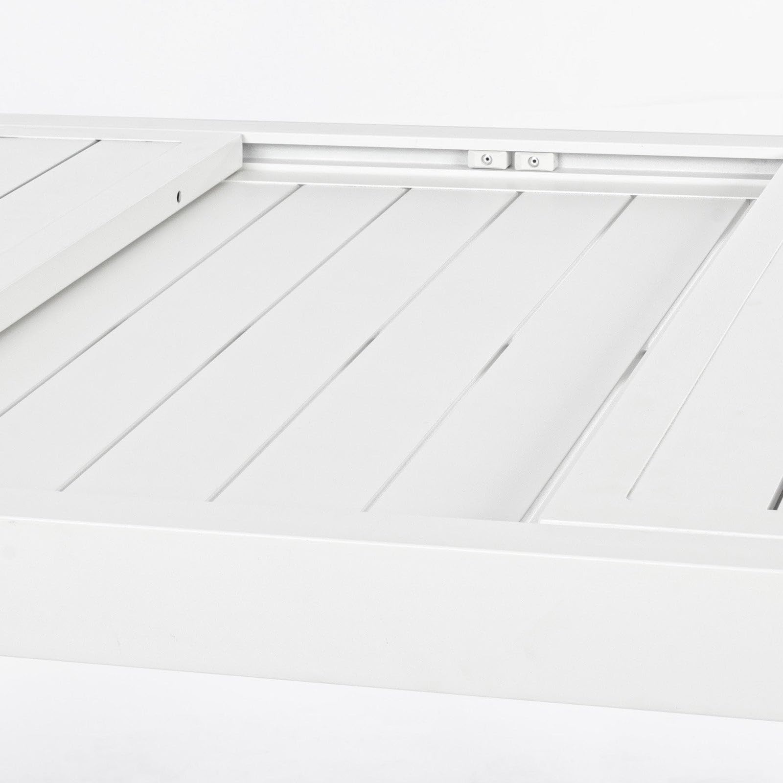 Decor Space Tavolo allungabile Fuerteventura in alluminio Bianco dogato da esterno per giardino (Tavolo/160-240 x 90 cm)
