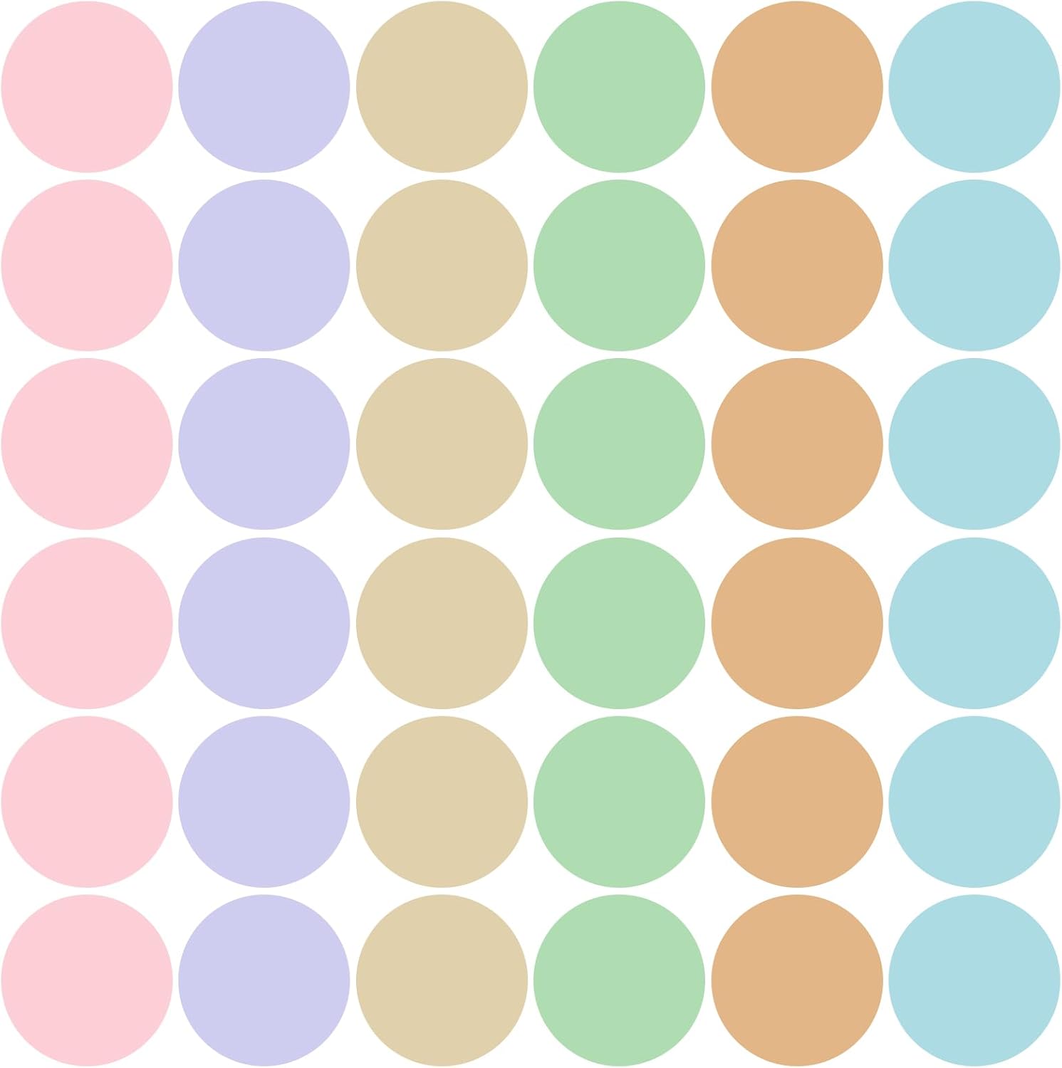 36Pcs 6 Inch Floor Stickers for Classroom, Floor Dots for Line up Markers Self Adhesive Vinyl Stickers for Preschool and Kindergarten Elementary Teachers (Candy Style)