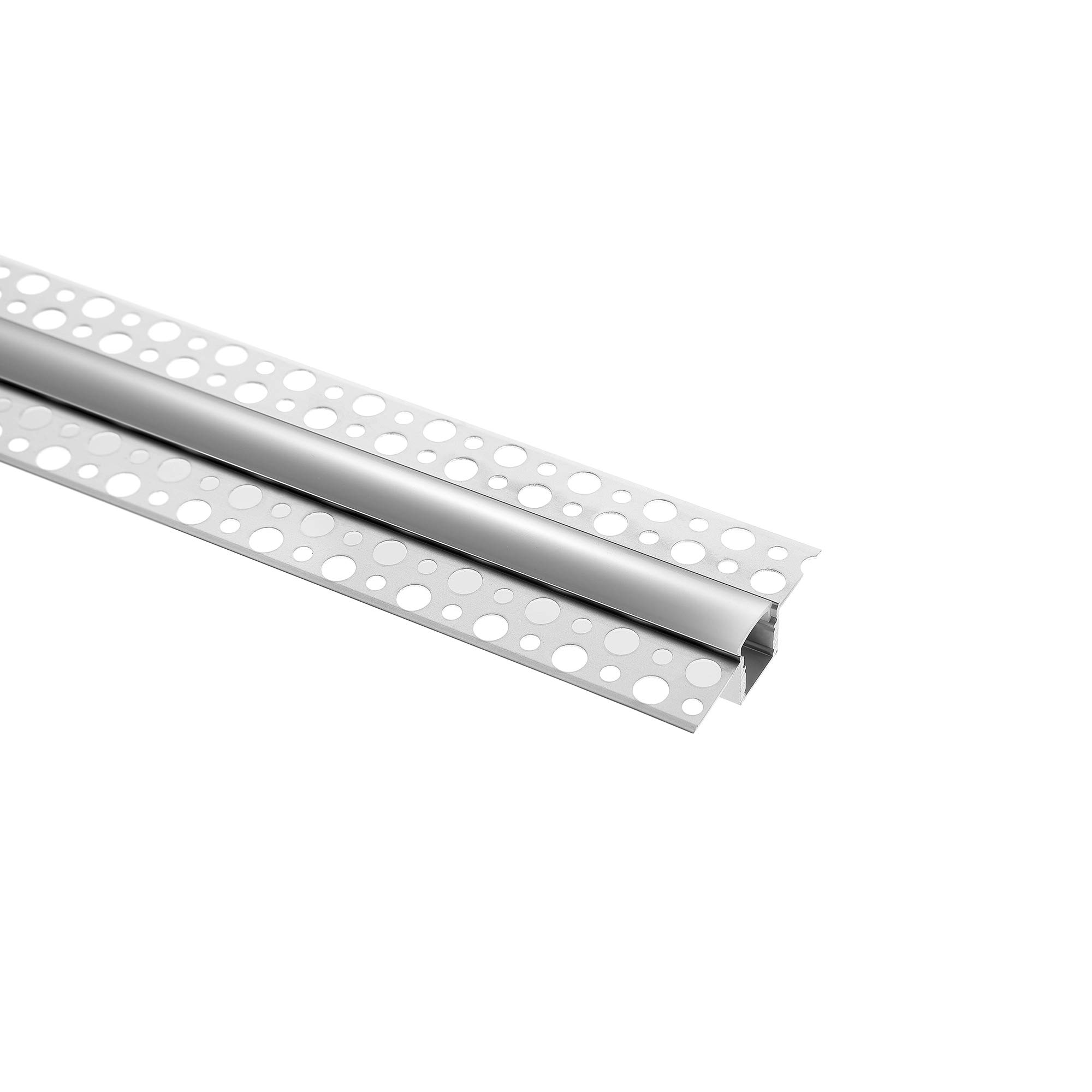 Saxby Lighting Silver Saxby 80500 Extrusion Plaster-In Profile 2M Length