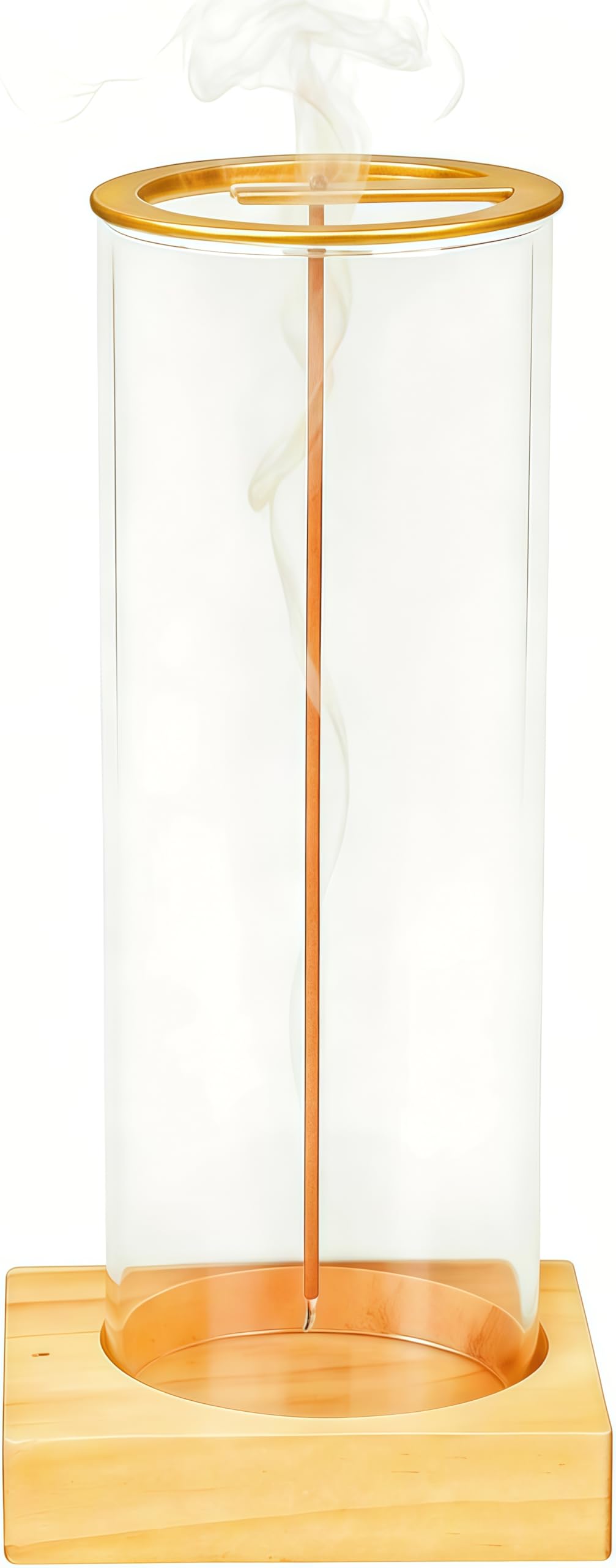 Incense Holder,Incense Holder for Sticks with Removable Glass Ash Catcher, Upside Down Incense Stick Holder for Home Decoration, Meditation, Yoga, Spa, Zen Meditation
