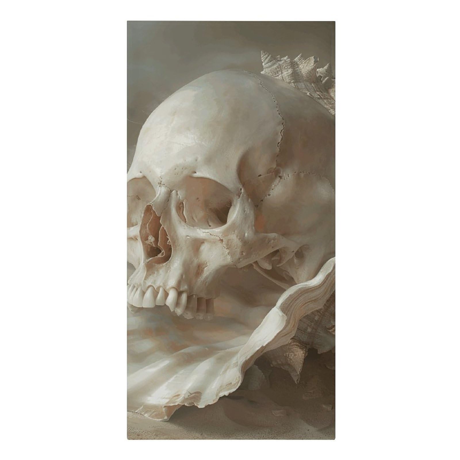 QMNLKH Skulls and Shells Beach Towel for Women, Large Microfiber Pool Towel for Men, Absorbent Swim Towels for Home, Lightweight Bath Towels for Camping, Yoga, 30.3"x61.4"