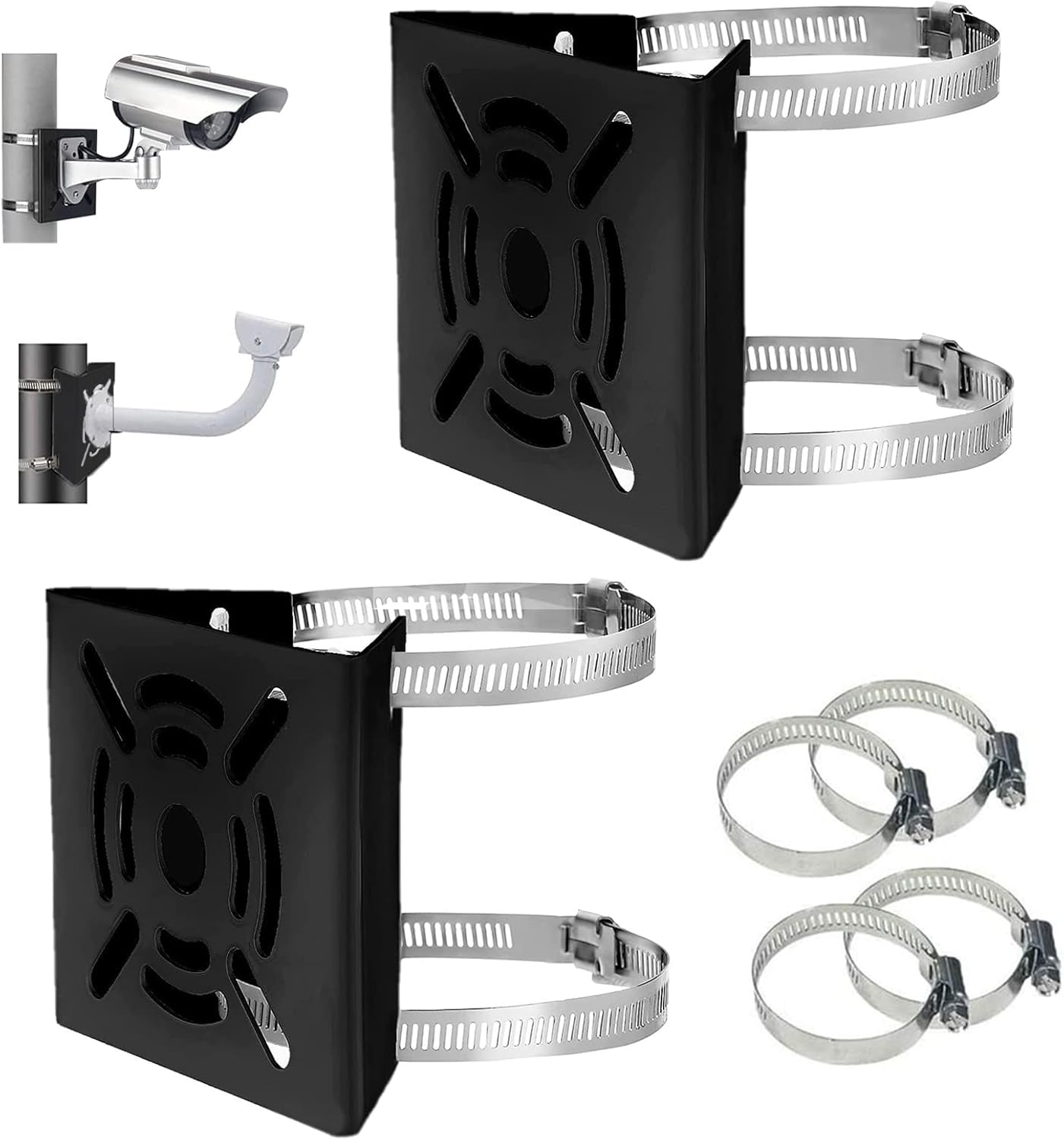 Universal Vertical Pole Mount Adapter Bracket for CCTV