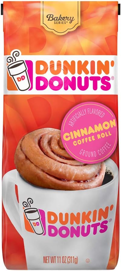 Dunkin' Bakery Series Cinnamon Roll Flavored Ground Coffee, 11 Ounces