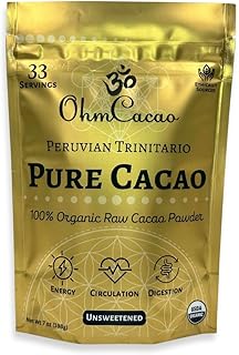Ohm Raw Cacao Powder Organic Pure Unsweetened | Natural Source of Magnes...