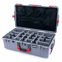 Amazon.co.jp: Pelican 1615 シルバー&レッド エアケース グレー