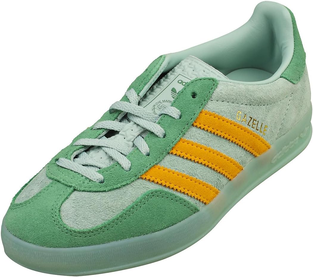 green and yellow adidas gazelle